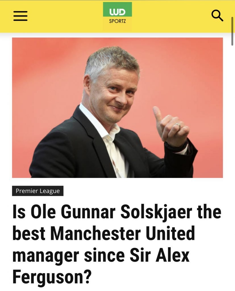 Football manager Ole Gunnar Solskjaer