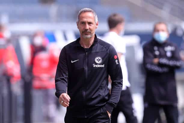 Adi Hutter has departed Eintracht Frankfurt and will replace Marco Rose at the helm of Borussia Monchengladbach (Photo by Alex Grimm/Getty Images)