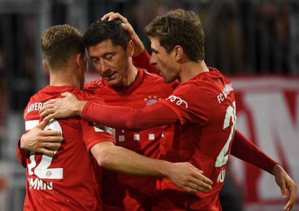 Bayern Munich's Lewandowski, Muller and Kimmich who made Jozef's TOTS.