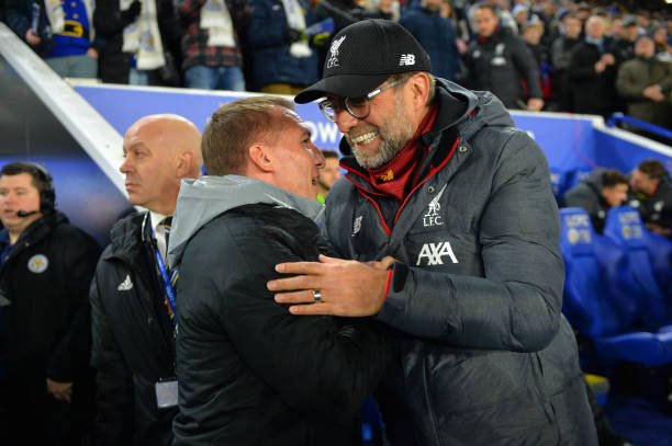 Football managers Jurgen Klopp and Brendan Rodgers