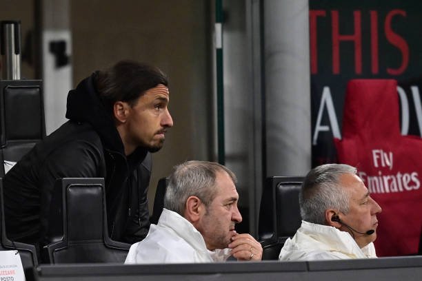 AC Milan's sidelined star Zlatan Ibrahimovic who will be missing against Atalanta tomorrow