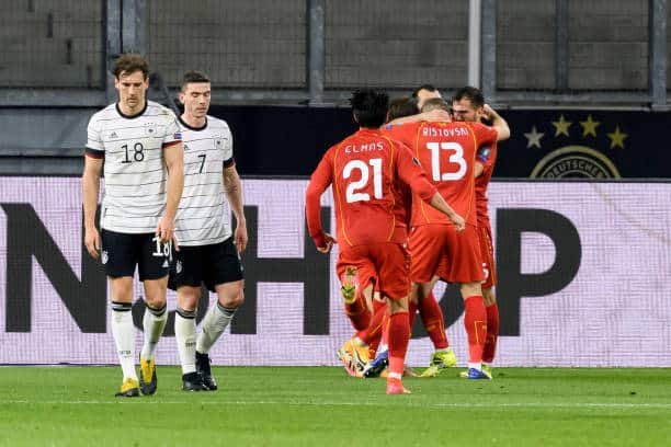 North Macedonia beat Germany 1-0 in a huge shock, could they do the same to the Netherlands? (Photo by Alex Gottschalk/DeFodi Images via Getty Images)
