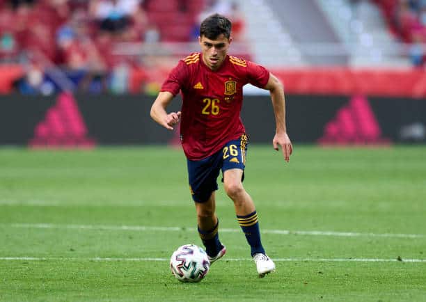 Spain and Barcelona midfielder Pedri has been selected by Luis Enrique (Photo by Angel Martinez/Getty Images)