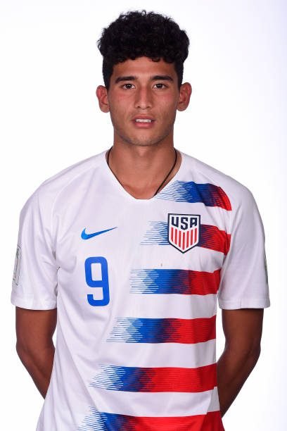 VITORIA, BRAZIL - OCTOBER 24: Ricardo Pepi poses during the U17 USA team presentation on October 24, 2019 in Vitoria, Brazil. Pepi has chosen the US over Mexico and will represent the former at World Cup qualifying (Photo by Pedro Vilela - FIFA/FIFA via Getty Images)