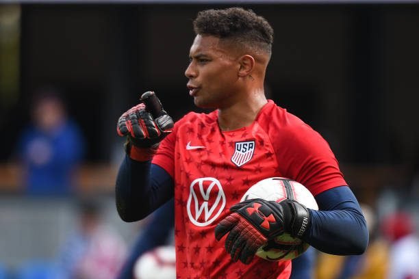 SAN JOSE, CA - FEBRUARY 02: USA goalkeeper Zack Steffen (1) before the international friendly match between USA and Costa Rica at Avaya Stadium on February 2, 2019 in San Jose CA. He's in the World Cup qualifying squad! (Photo by Cody Glenn/Icon Sportswire via Getty Images)