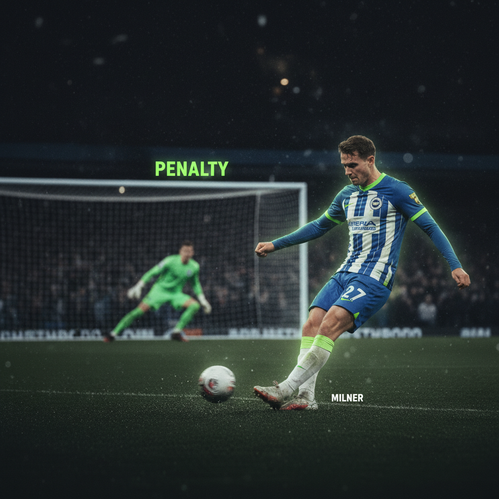Tactical breakdown of Brajan Gruda's winning goal for Brighton vs Man City, showing the counter-attack assist from Mitoma.
