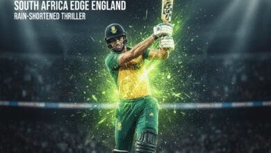South Africa Edge England in Rain-Shortened T20 Thriller