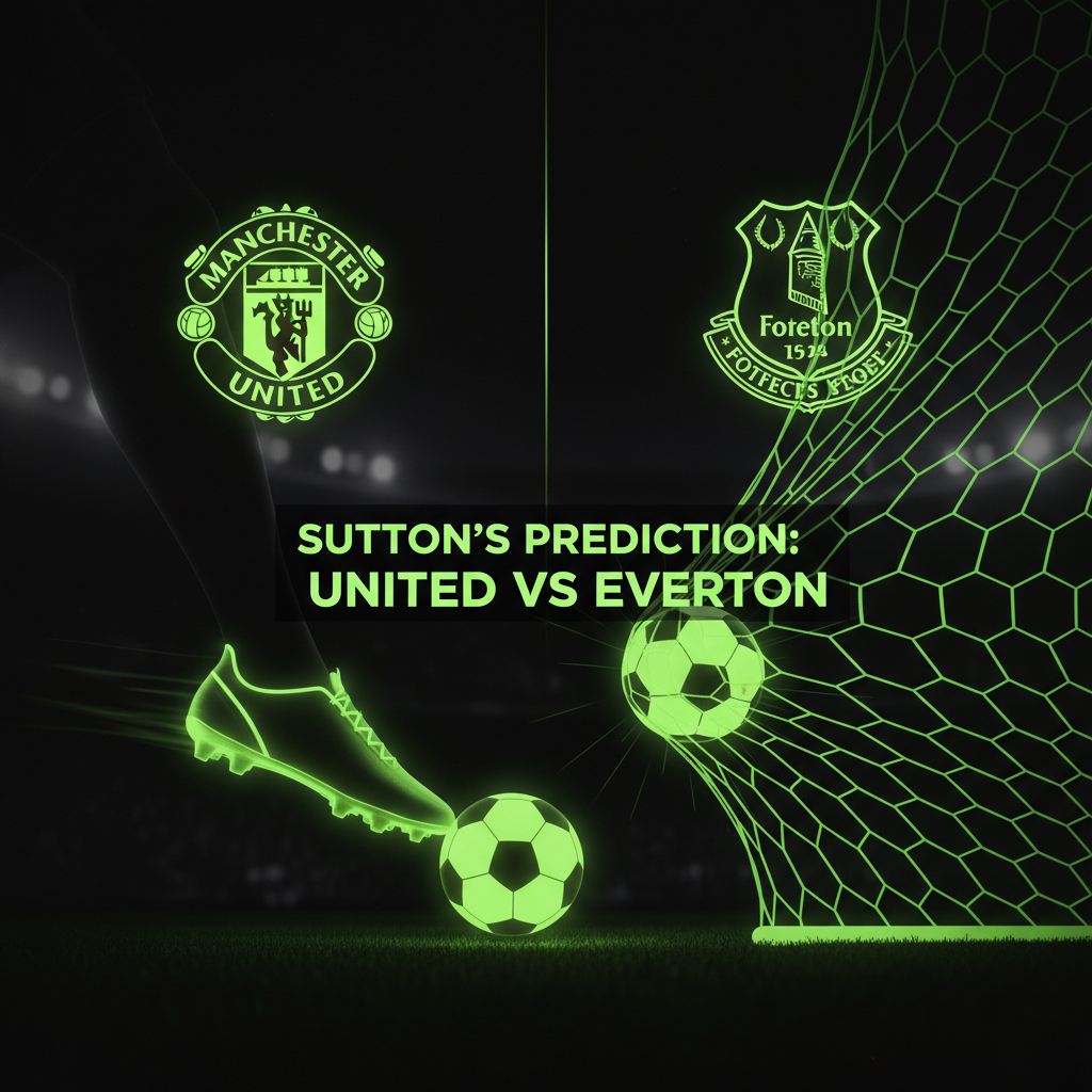 A glowing lime green football boot striking a ball, symbolizing Manchester United\