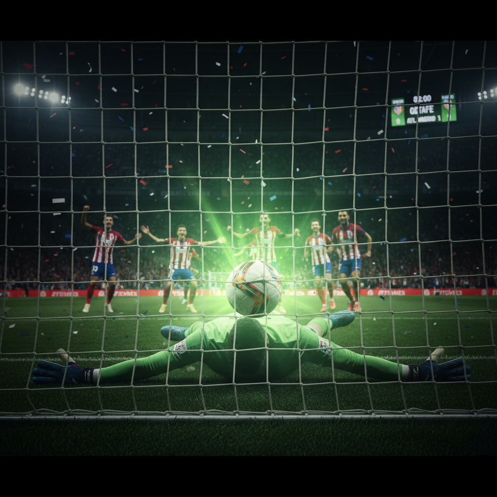 Atlético de Madrid players celebrate their hard-fought 1-0 LaLiga win against Getafe.