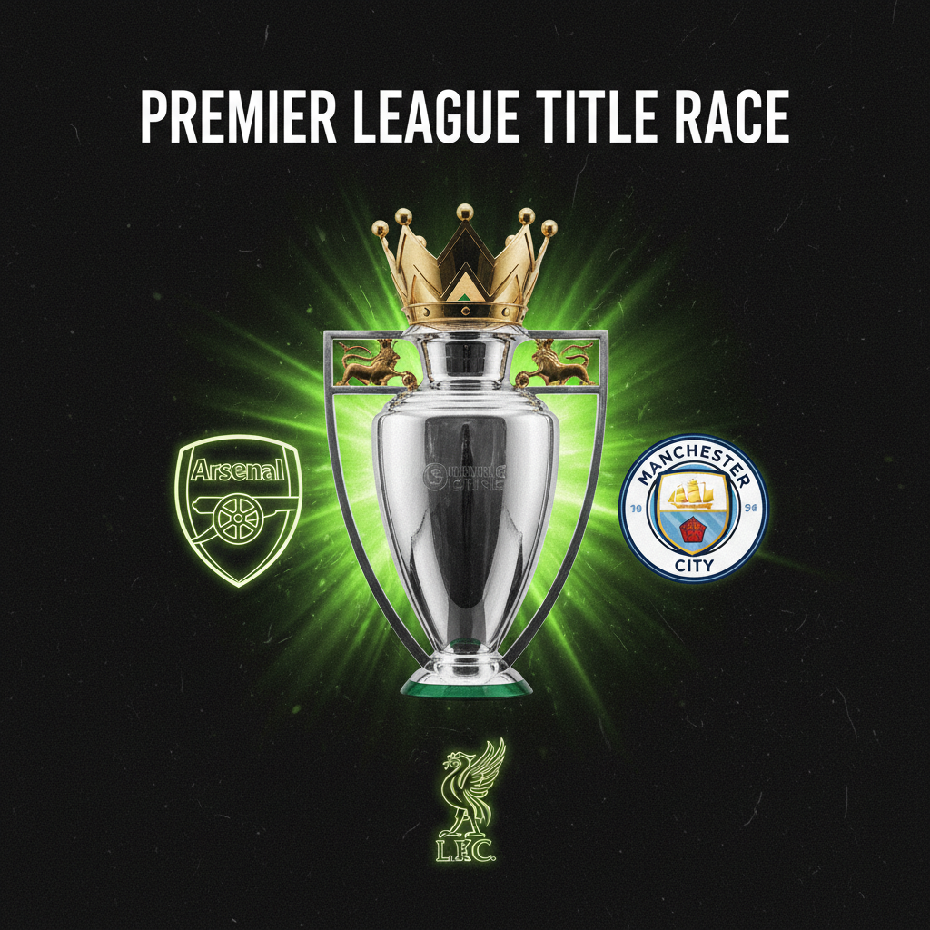 Pep Guardiola managing on the touchline, with a dark color scheme and lime green tactical overlay, representing Man Citys strategic approach.