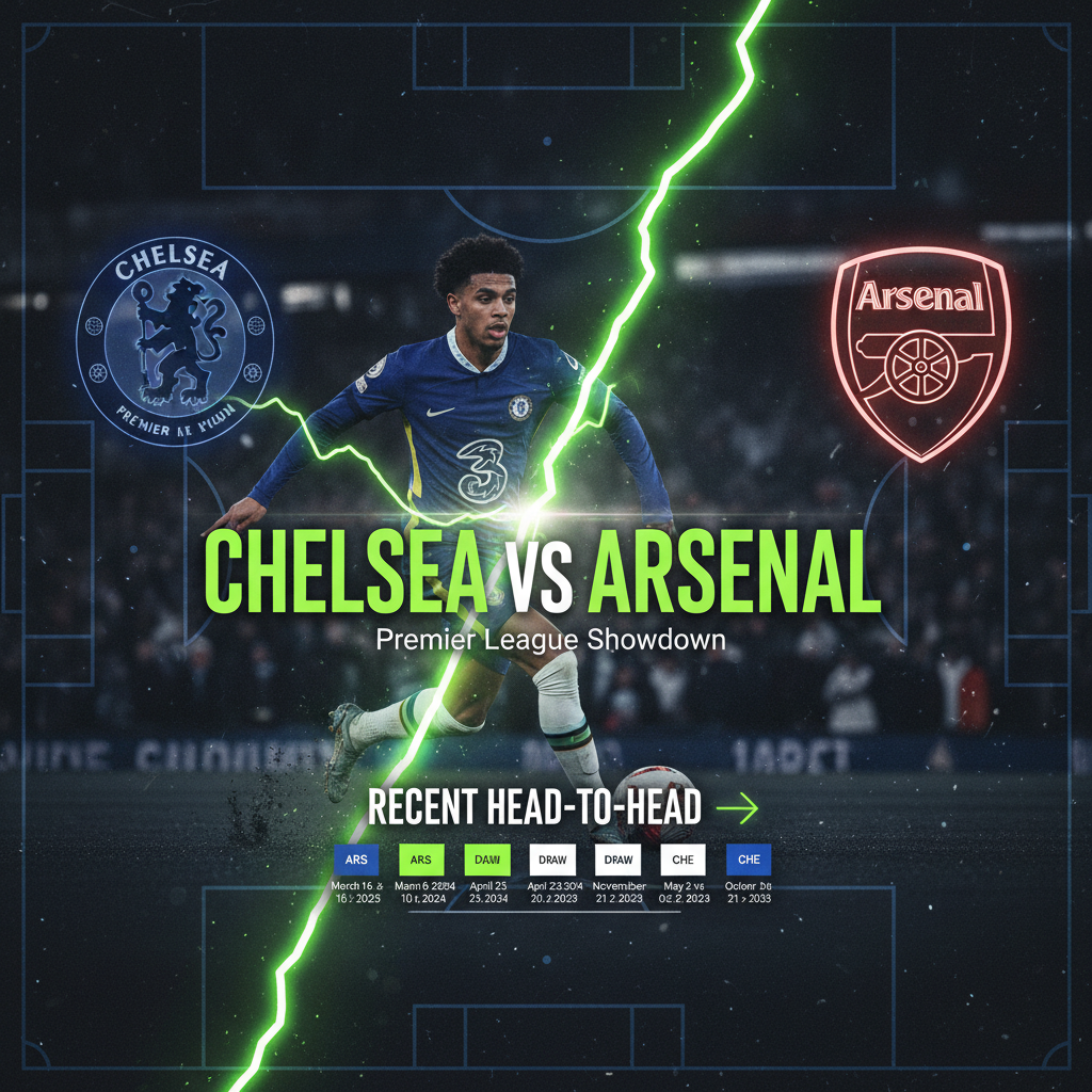 Chelsea's Cole Palmer fit to play against Arsenal, featured in a dark-toned image with lime green highlights.