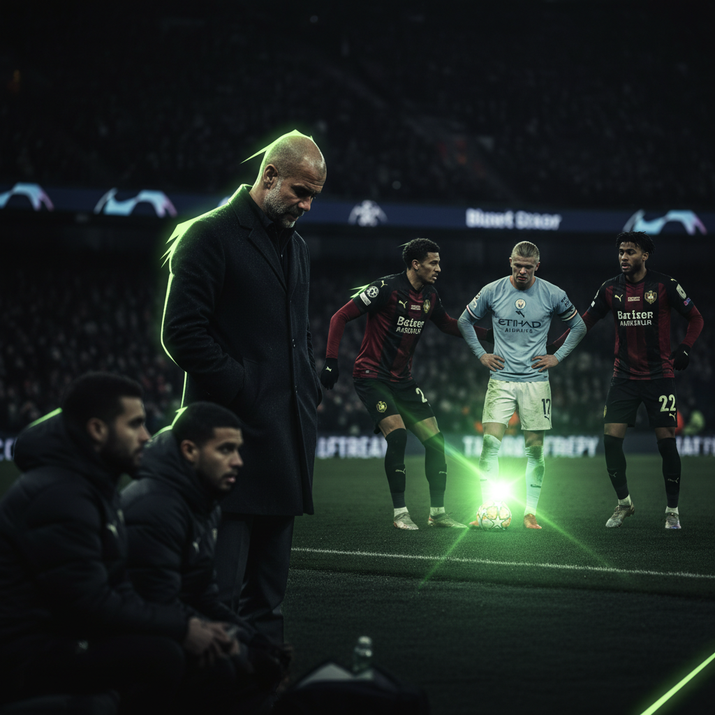 Manchester City players on the substitutes\