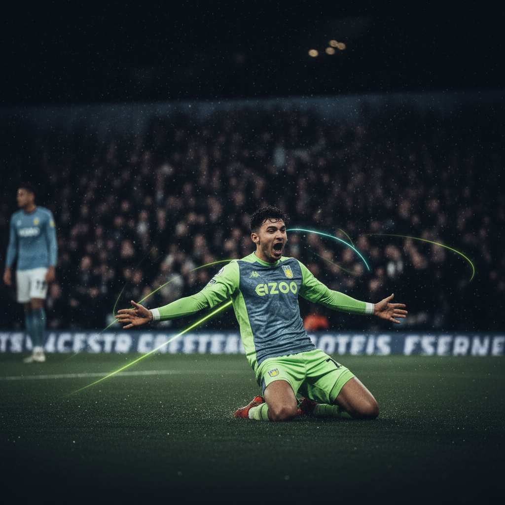 A general action shot from the Aston Villa vs Bournemouth football match.