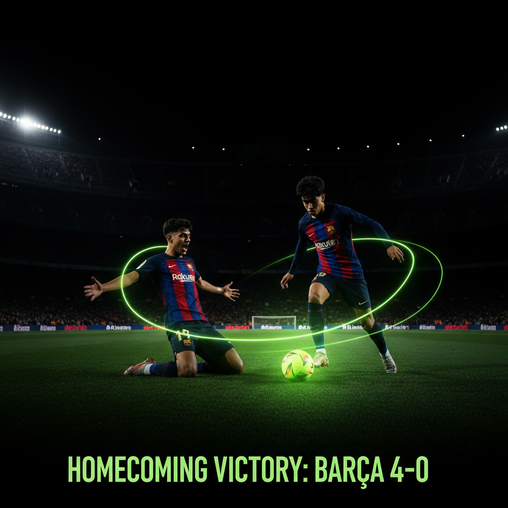 Ferran Torres celebrates scoring for Barcelona against Athletic Bilbao in their 4-0 win at Camp Nou.