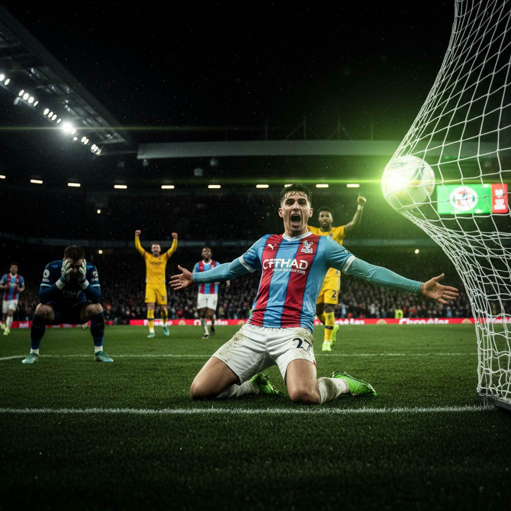 Daniel Muñoz scores for Crystal Palace against Wolves at Molineux.