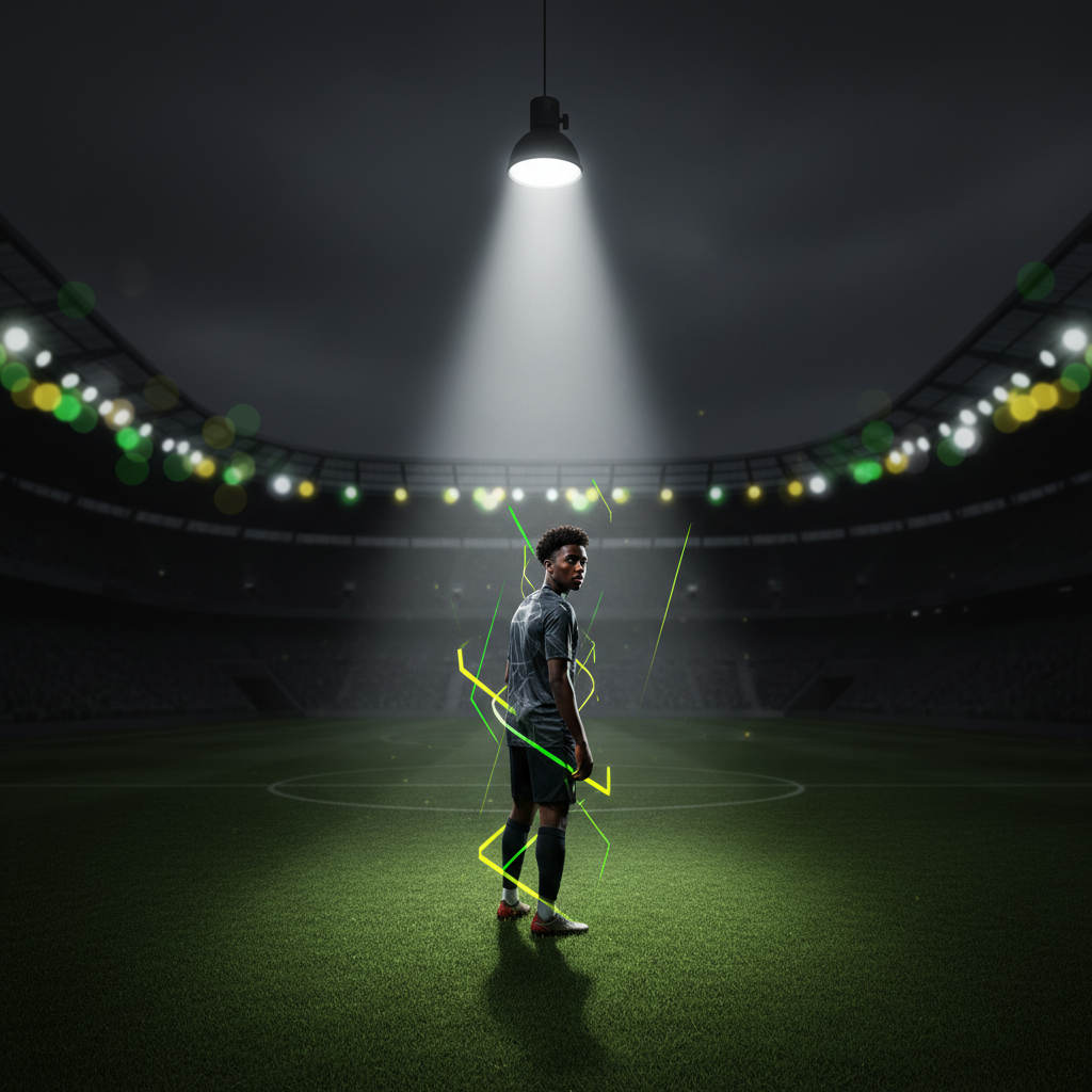 Jude Bellingham looking focused during a football match