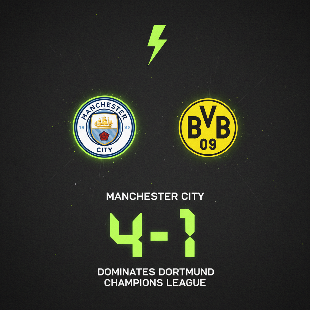 Infographic showing Erling Haaland's record-breaking Champions League goal-scoring streak.