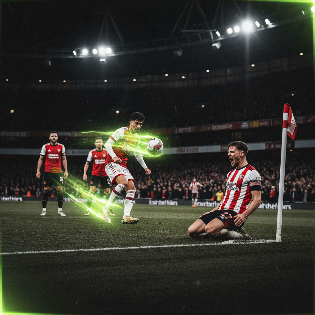 Dan Ballard celebrates his opening goal for Sunderland against Arsenal in the Premier League.