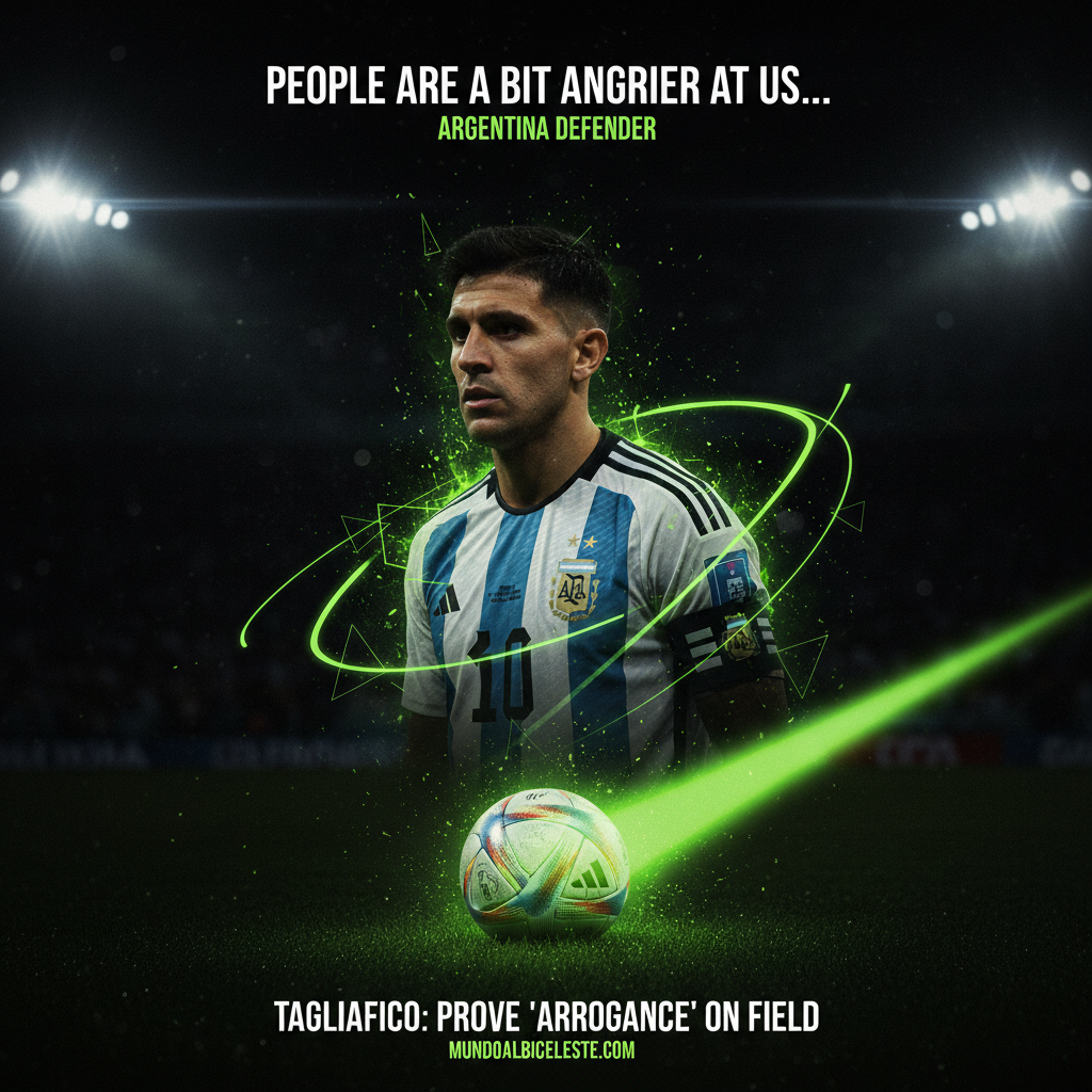 An official Argentina match ball on the pitch, representing the on-field proof required of the world champions.