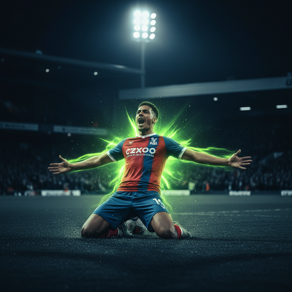 Marc Guehi organizes the Crystal Palace defence during the Premier League match at Burnley.