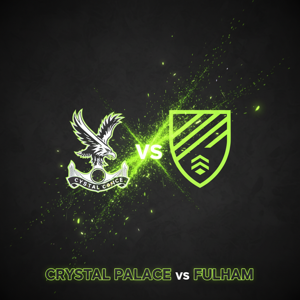 Crystal Palace and Fulham players compete for the ball during their Premier League match at Selhurst Park.