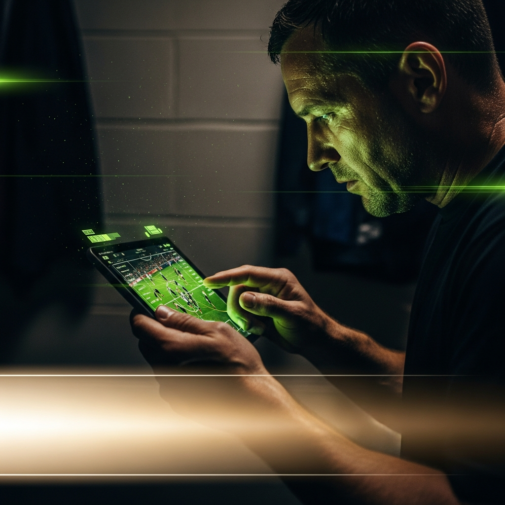 Non-league footballer on a rest day training and recovering Non-league footballer on a rest day training and recovering