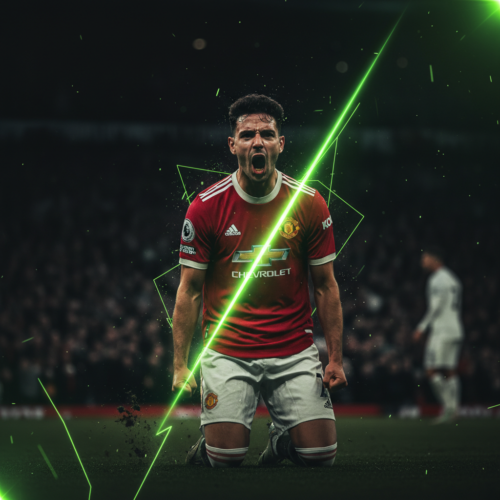 Wolves fans show their frustration in the stands during a match, under a dark and lime green color scheme.