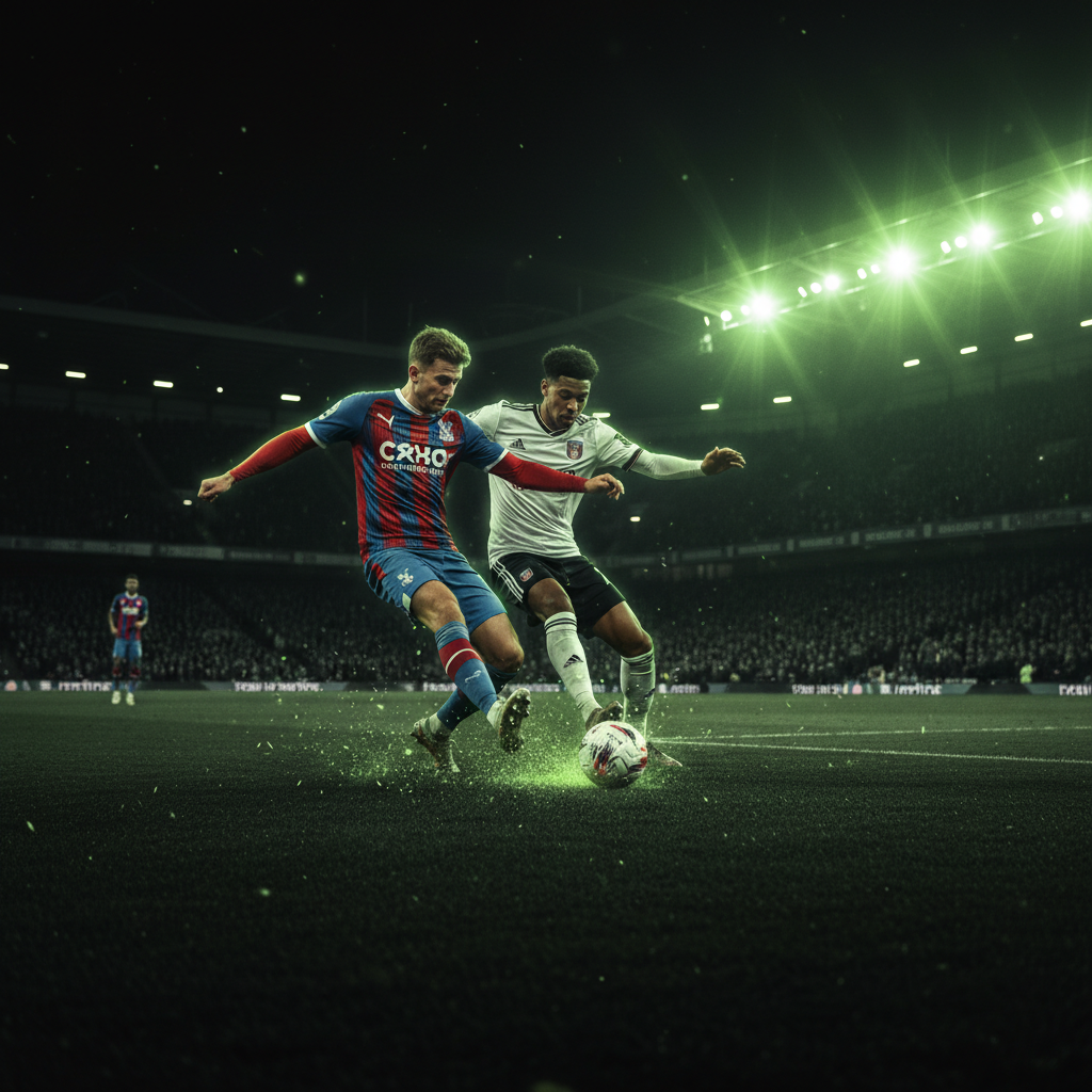 Graphic showing Crystal Palace in 9th and Fulham in 10th in the Premier League table, both on 26 points.