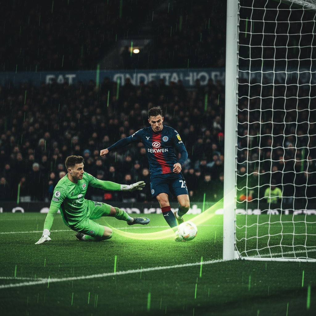 The Bristol City team celebrates their comeback equalizer in a 2-2 draw with Leicester City.