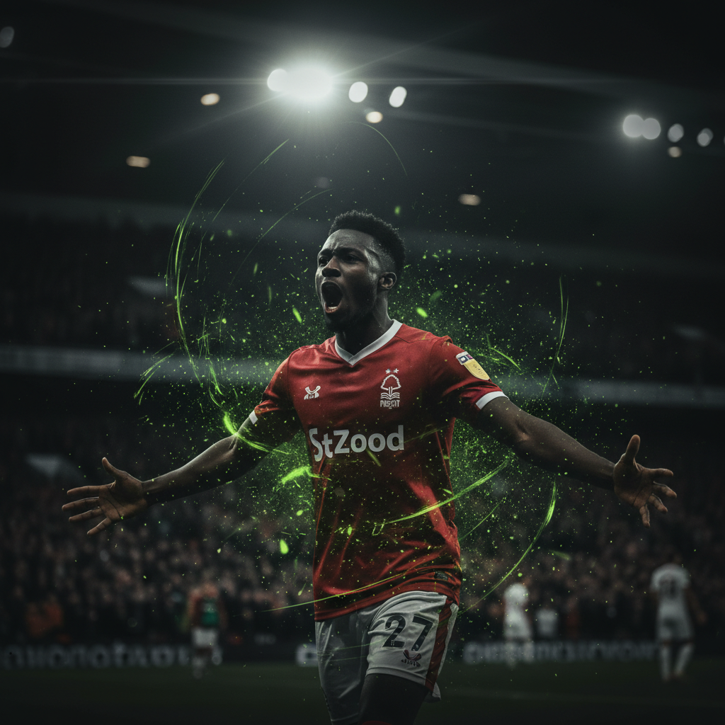 Manchester City midfielder tactically assesses the pitch, with lime green graphics illustrating a play.