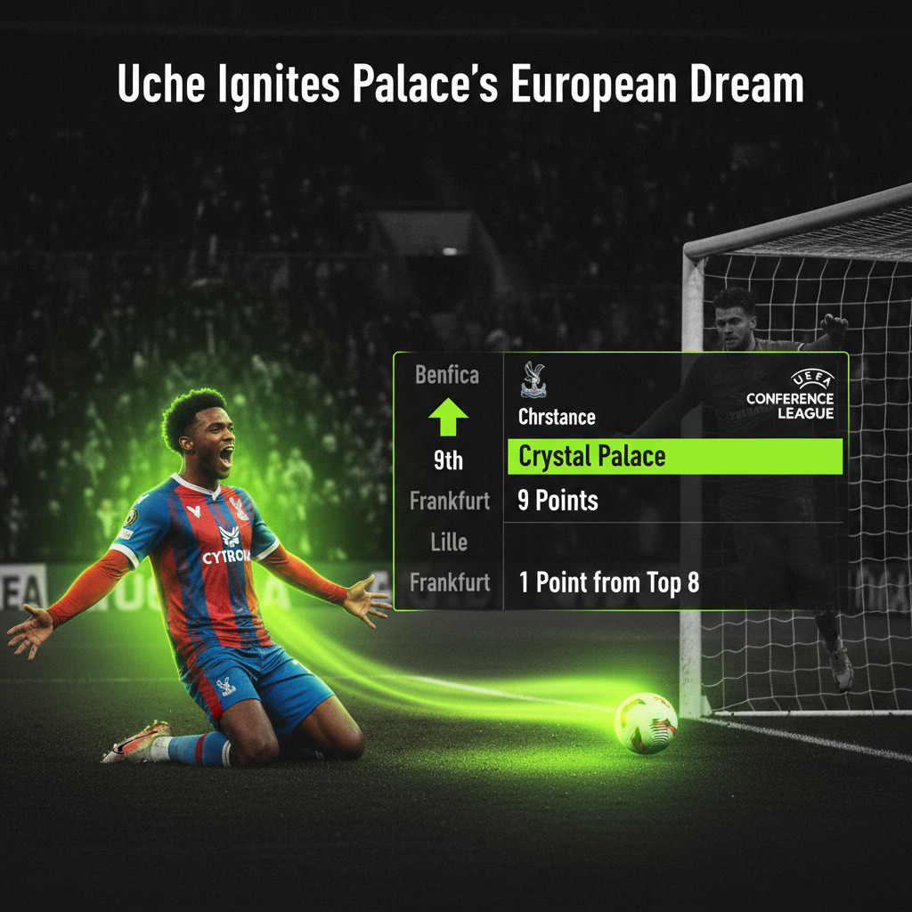 Crystal Palace player in action during the UEFA Conference League match.