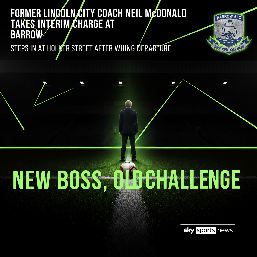 An action-packed, dark-toned football match scene, highlighted with vibrant lime green streaks and light effects.