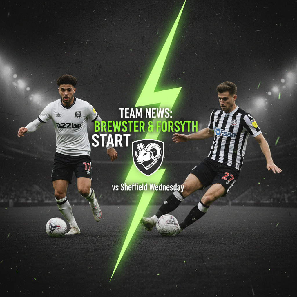 Rhian Brewster makes a brilliant run for Derby County in the Championship match at Hillsborough.