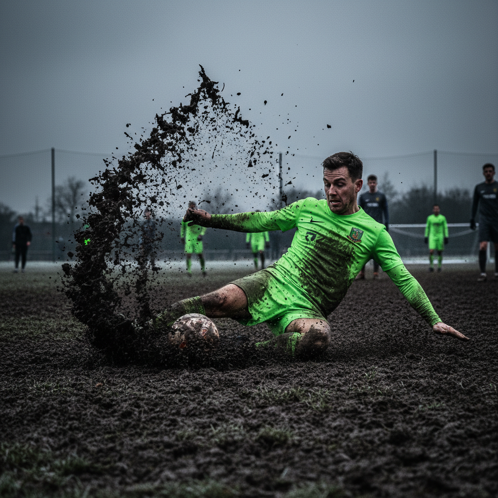 Sunday League players celebrate a goal with passion and camaraderie.