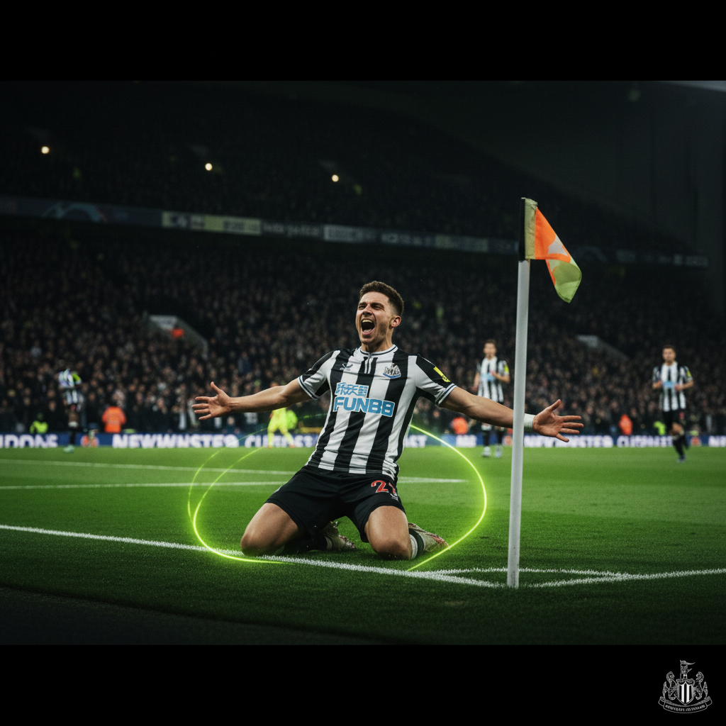 A tactical view of the Newcastle United vs PSV Eindhoven Champions League match.