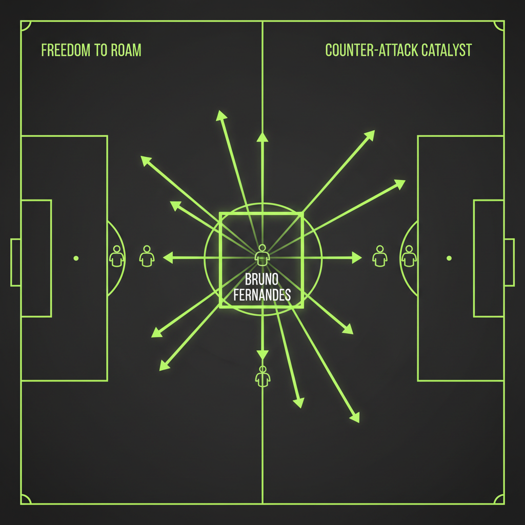 Graphic illustrating Marcus Rashford strengths in a wing-focused system with lime green highlights.