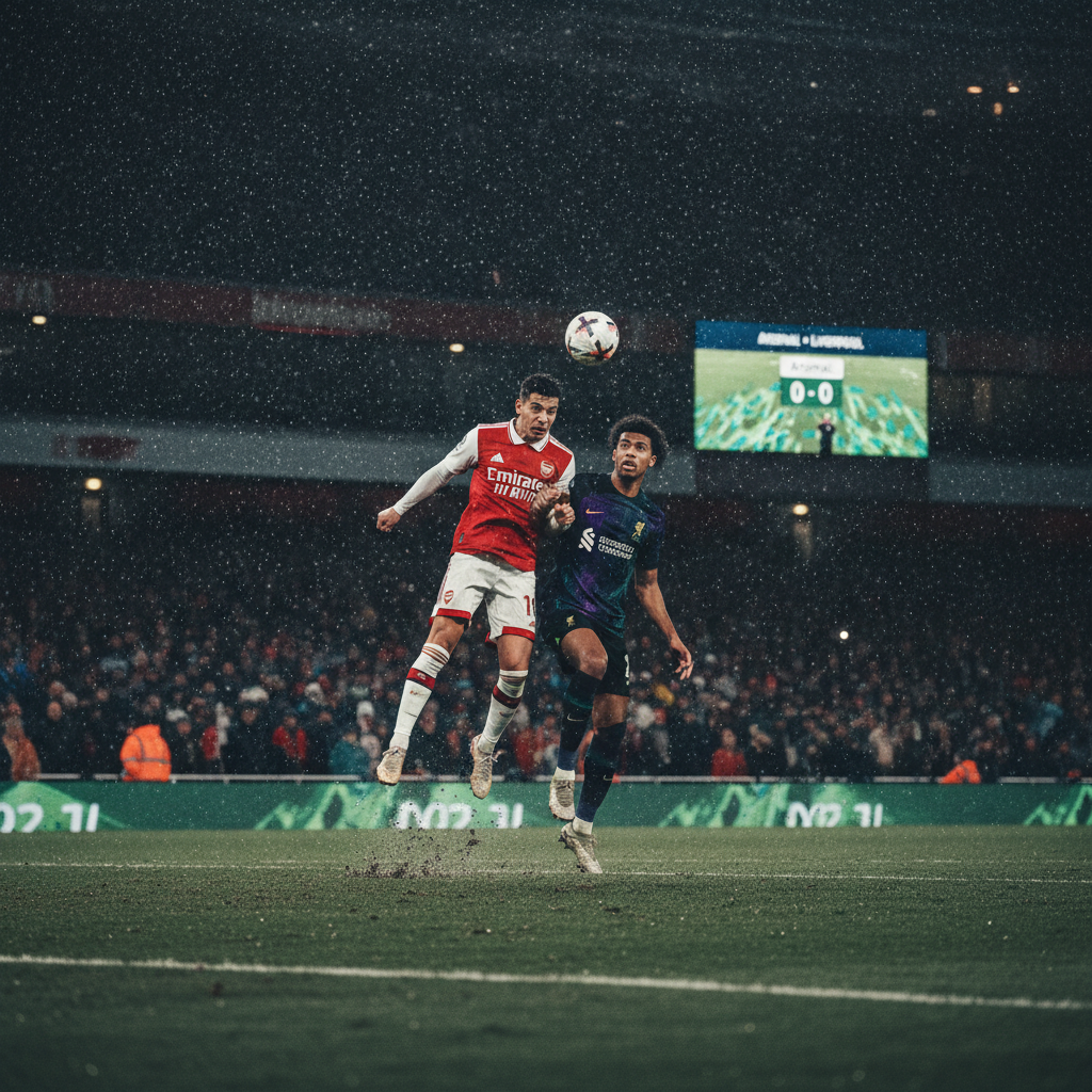 Arsenal manager Mikel Arteta shows his frustration on the sideline during the 0-0 Premier League draw against Liverpool.