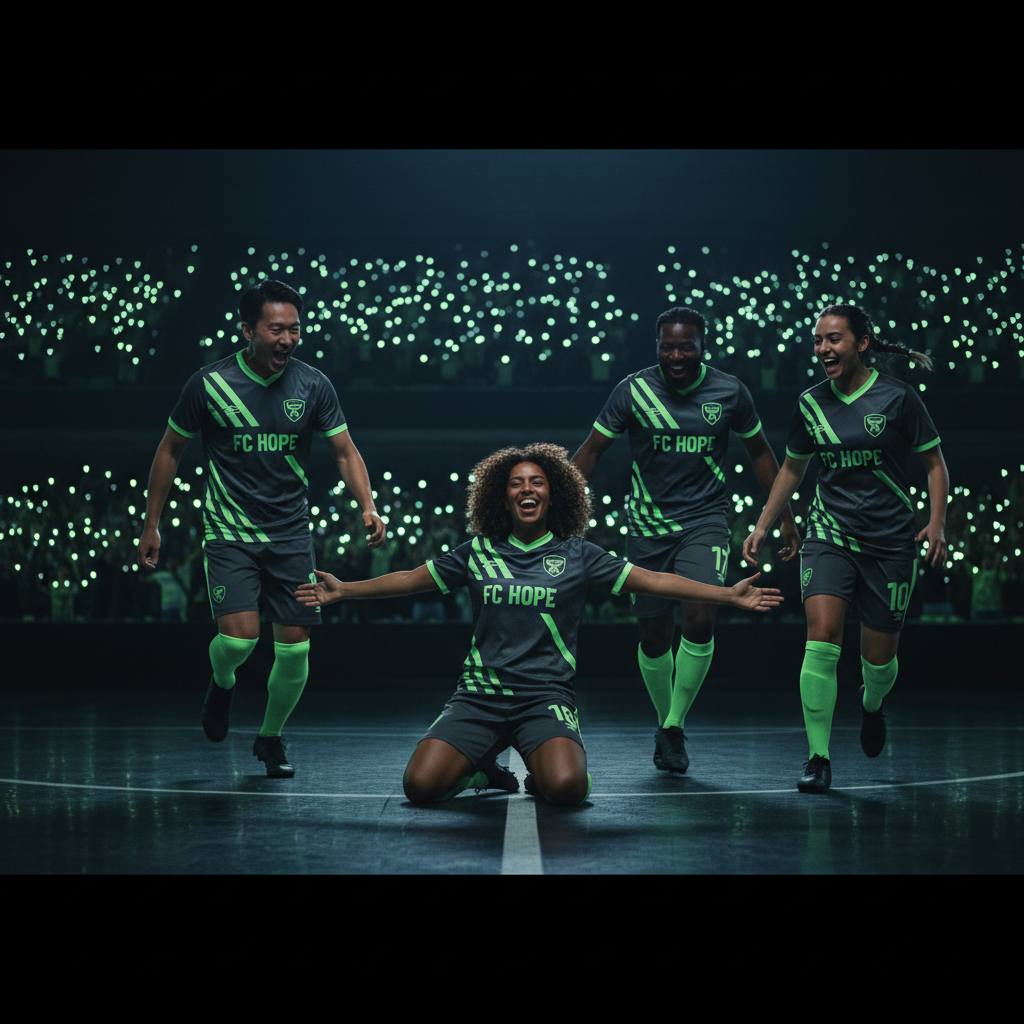 Diverse group of content creators smiling