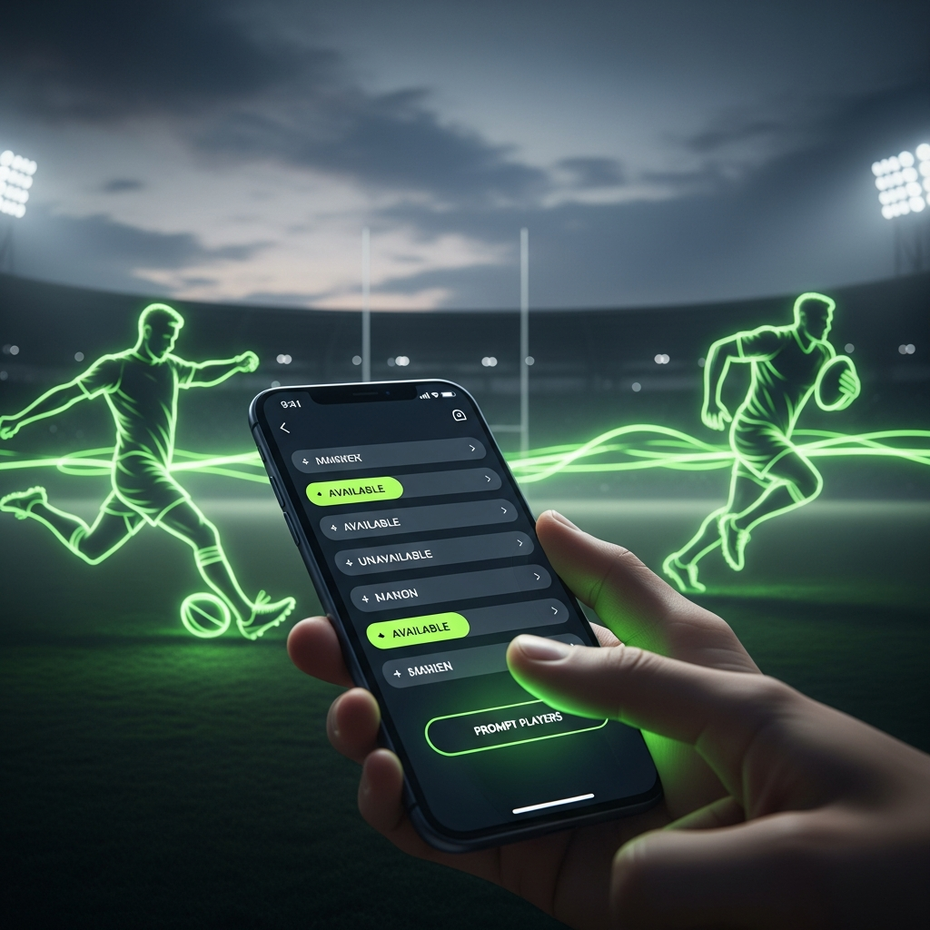 Professional sports team management dashboard