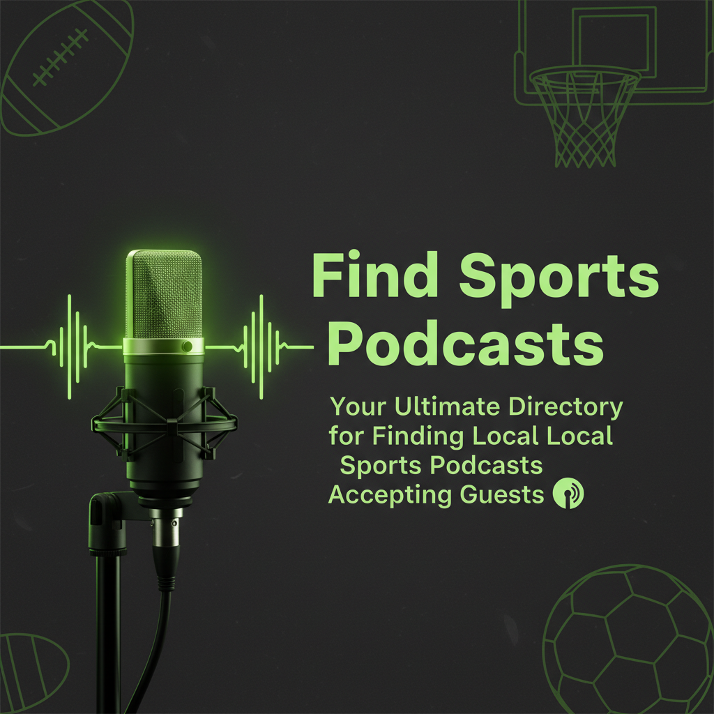 Graphic illustrating a successful podcast pitch with icons for research, communication, and value, all in a lime green and dark color theme.