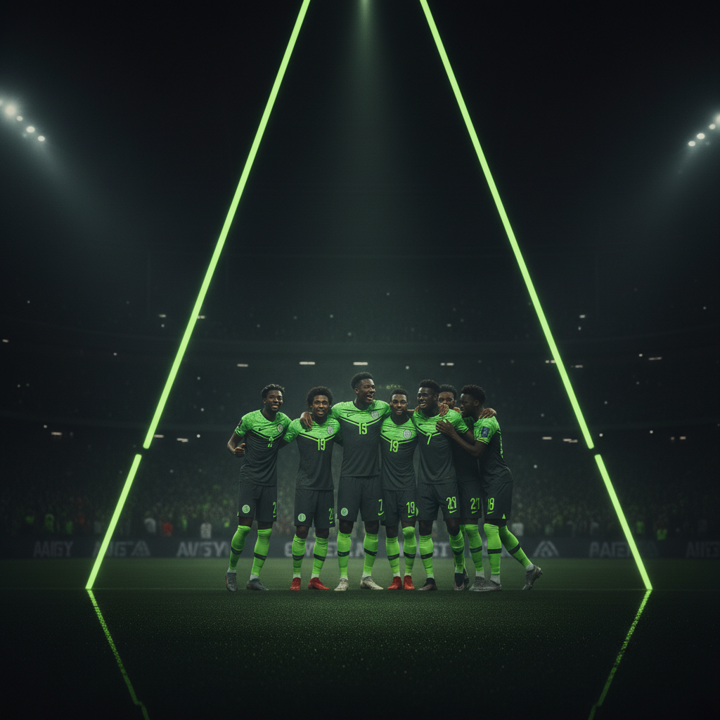 Nigeria's Super Eagles celebrate a goal against Mozambique in the AFCON round-of-16.