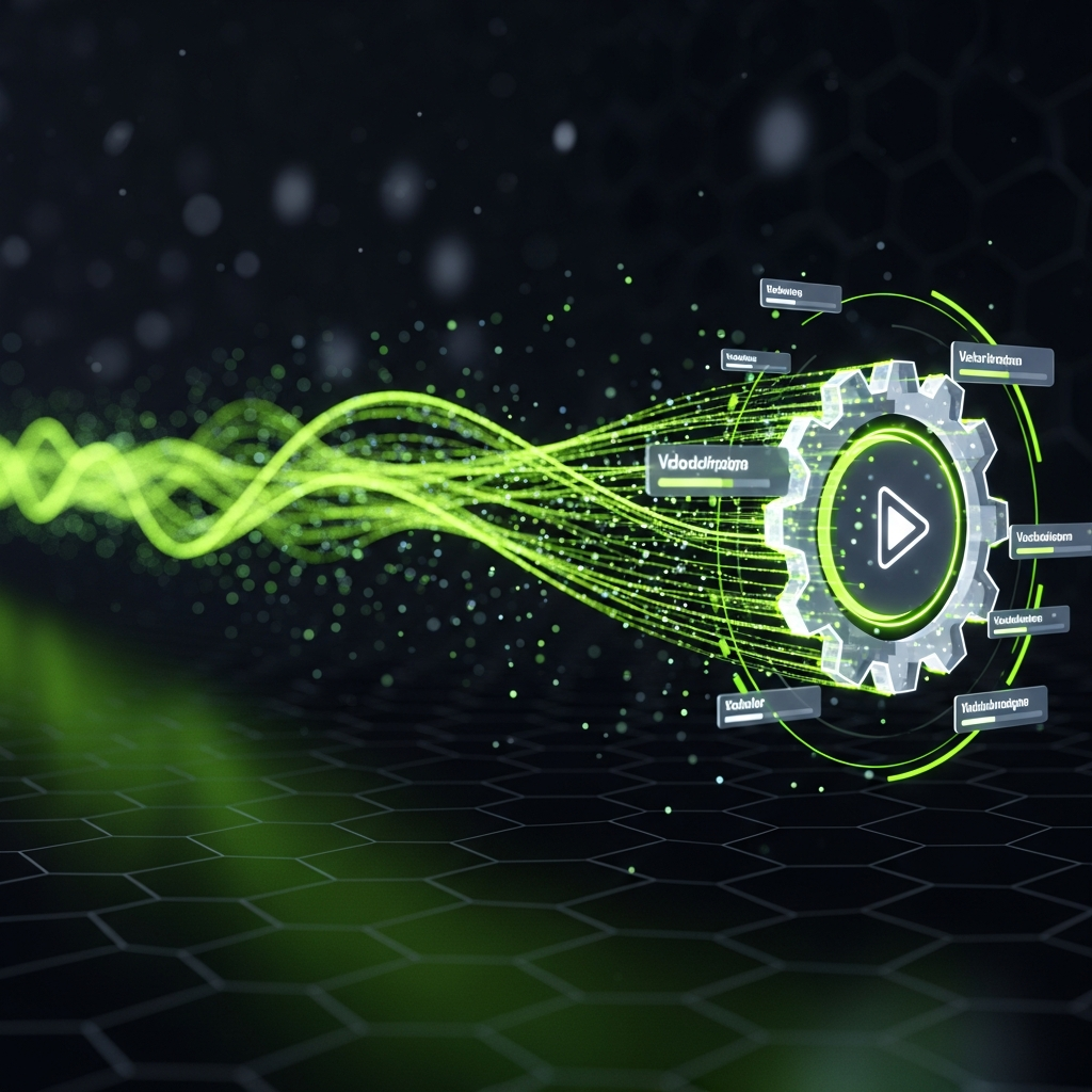 Strategic workflow visualization with lime green accents