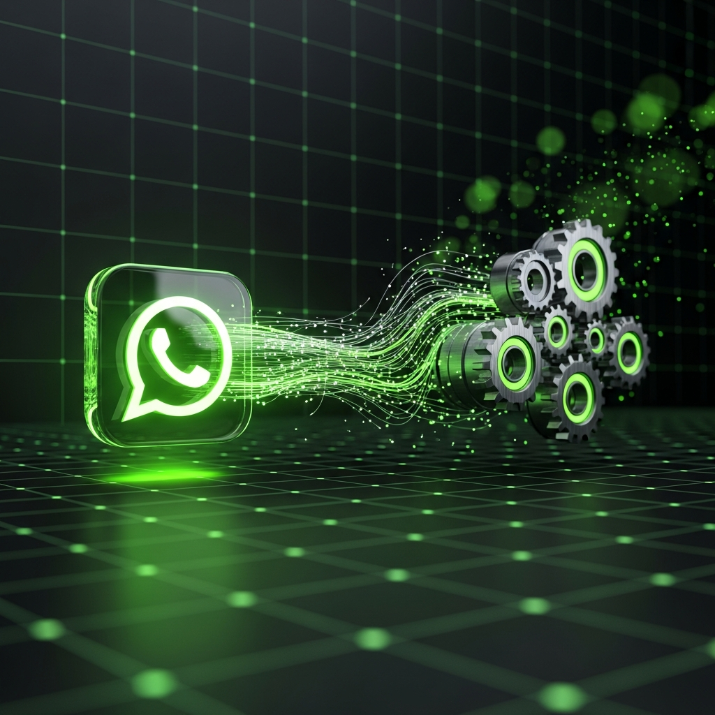 Digital Efficiency and WhatsApp Automation Concept