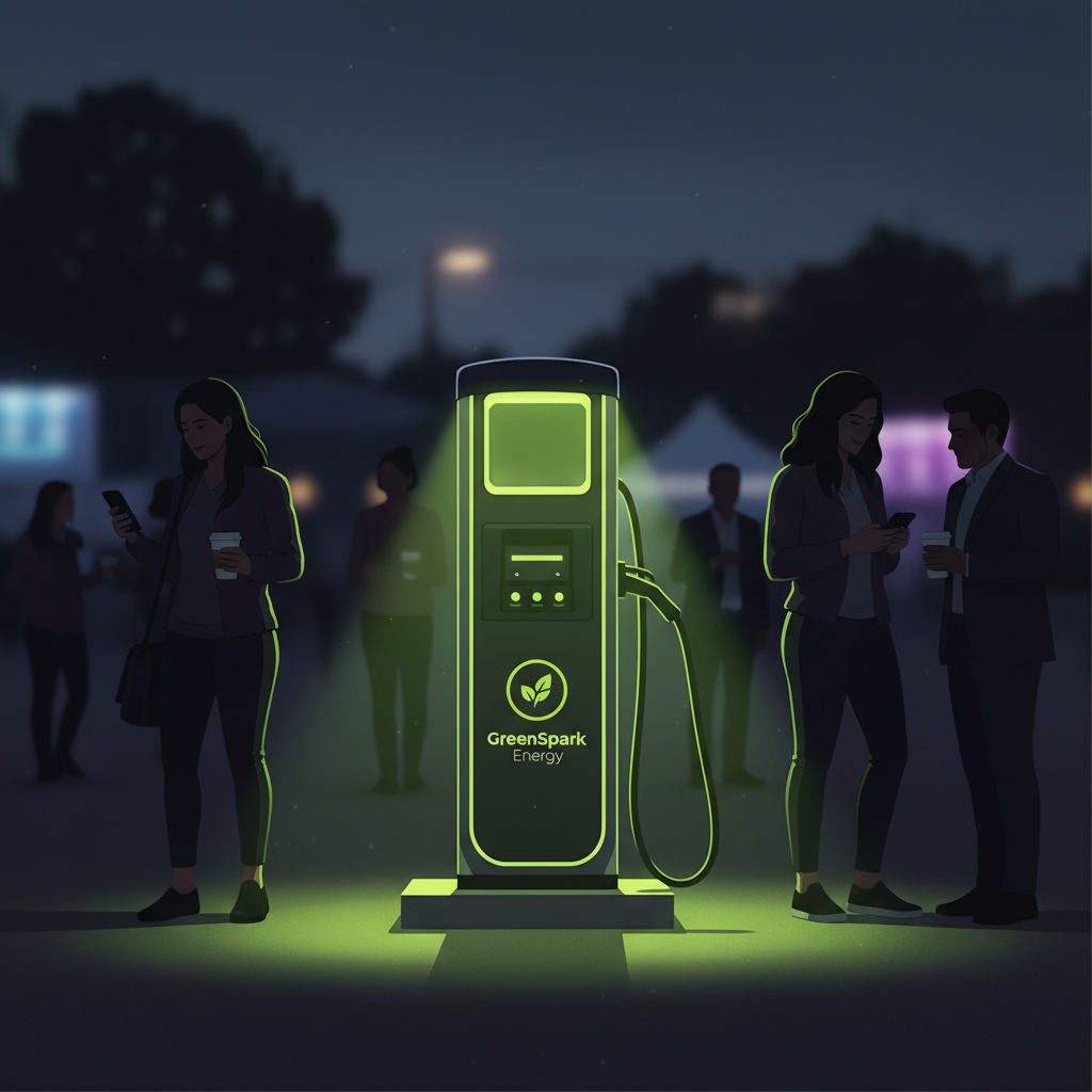 Closing illustration of high-tech connectivity and growth