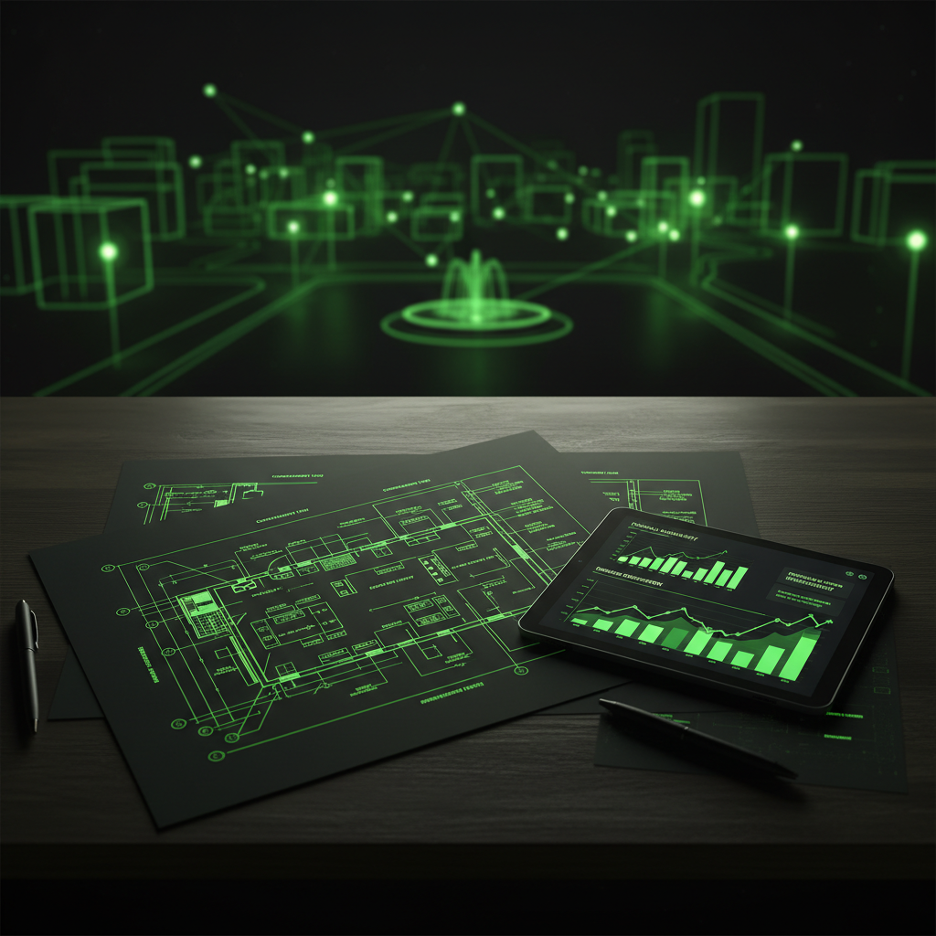 Community members reviewing project plans