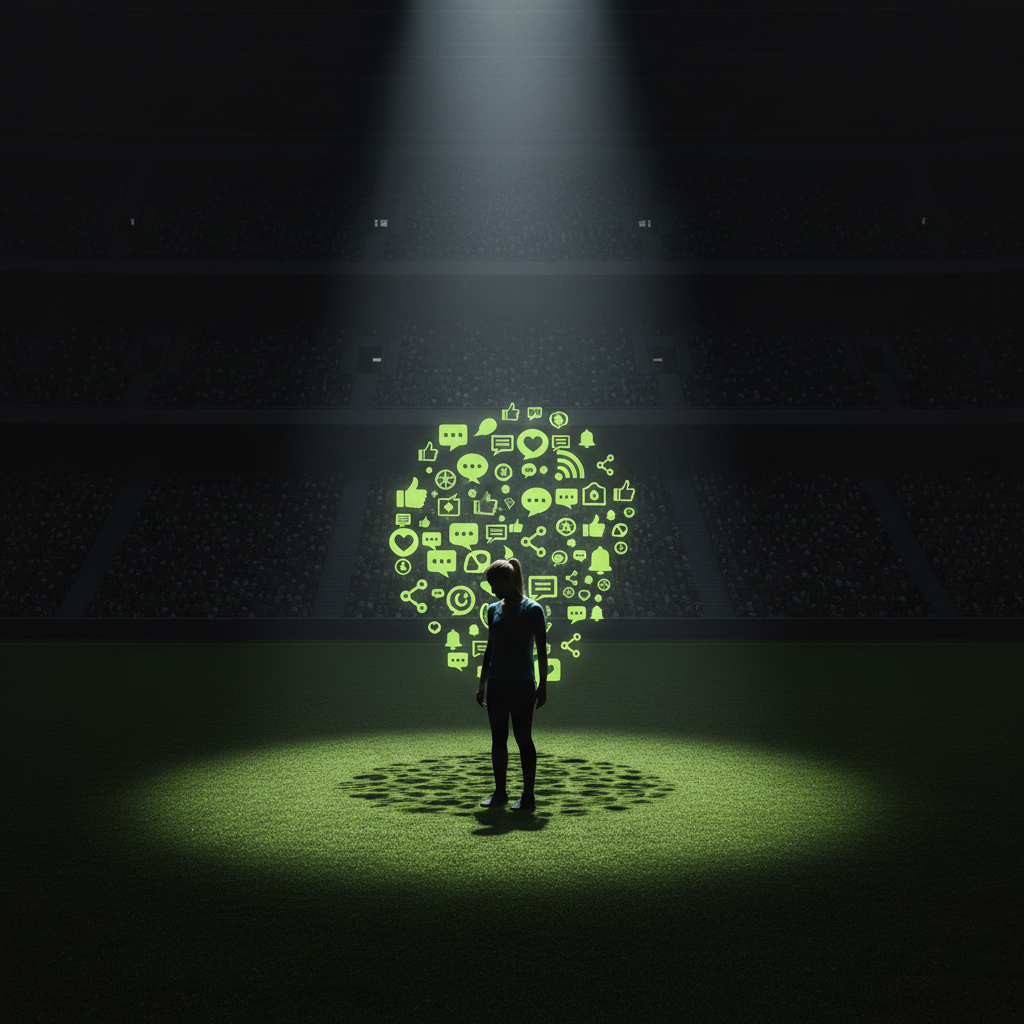 A sports scout evaluating a player character and personality traits during a game.