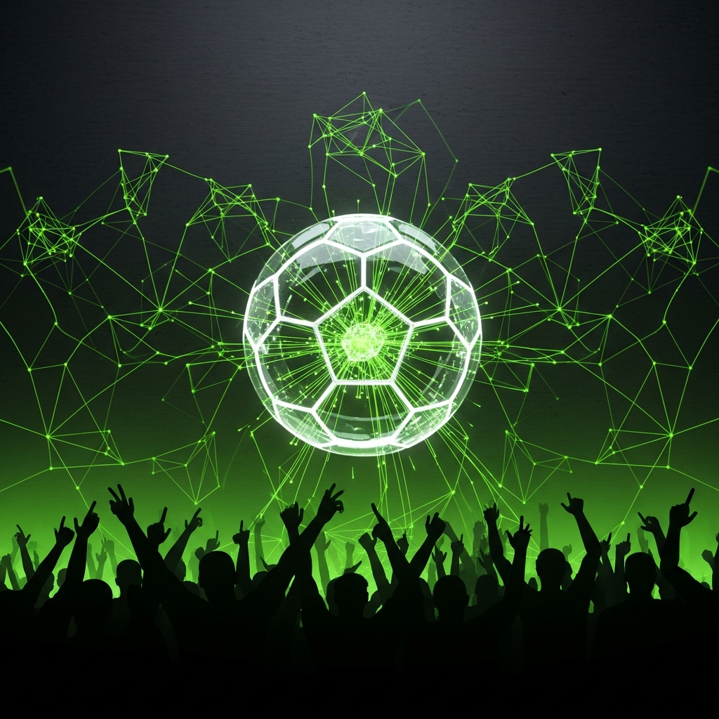 Dramatic football fan network visualization