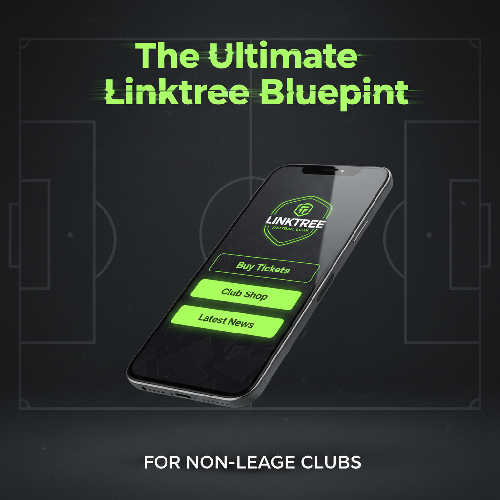 Flowchart illustrating how various social media platforms all direct to a single, central link in bio for digital efficiency.