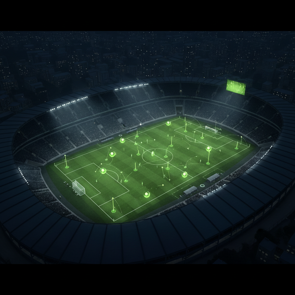 AI analysis of a compact defensive shape highlighted in lime green on a tactical map.