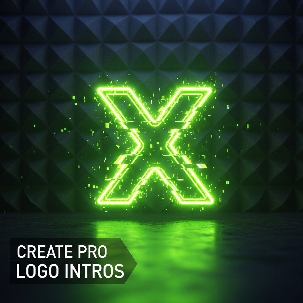 Pro Club Logo Intro visualization with lime green glow